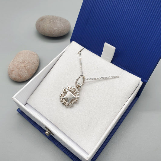Anvil silver pendant with chain - Gretna Green Wedding Rings