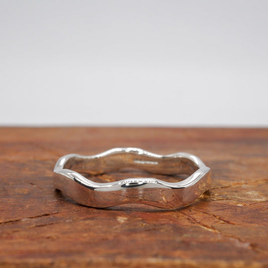 Celtic Wave white gold flat Scottish wedding ring - Gretna Green Wedding Rings