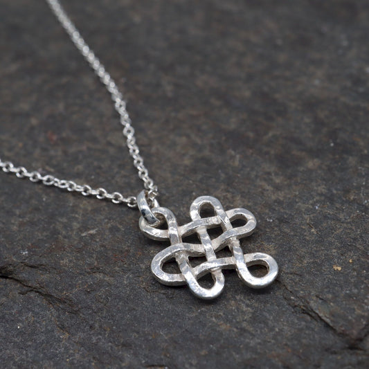 Celtic endless knot pendant with chain - Gretna Green Wedding Rings