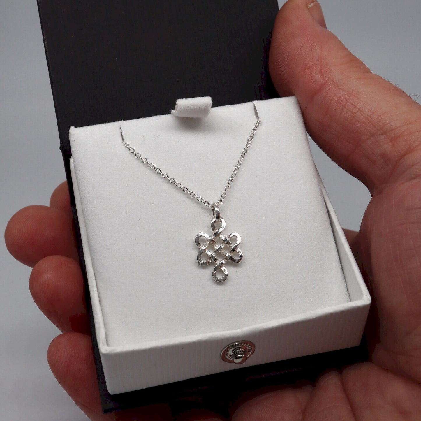 Celtic endless knot pendant with chain - Gretna Green Wedding Rings