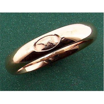 Gretna Anvil wide rose gold wedding ring - Gretna Green Wedding Rings