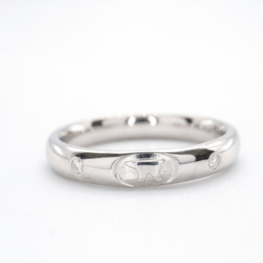 Diamond wedding ring 3mm-4mm Gretna Anvil narrow womens in white gold - Gretna Green Wedding Rings
