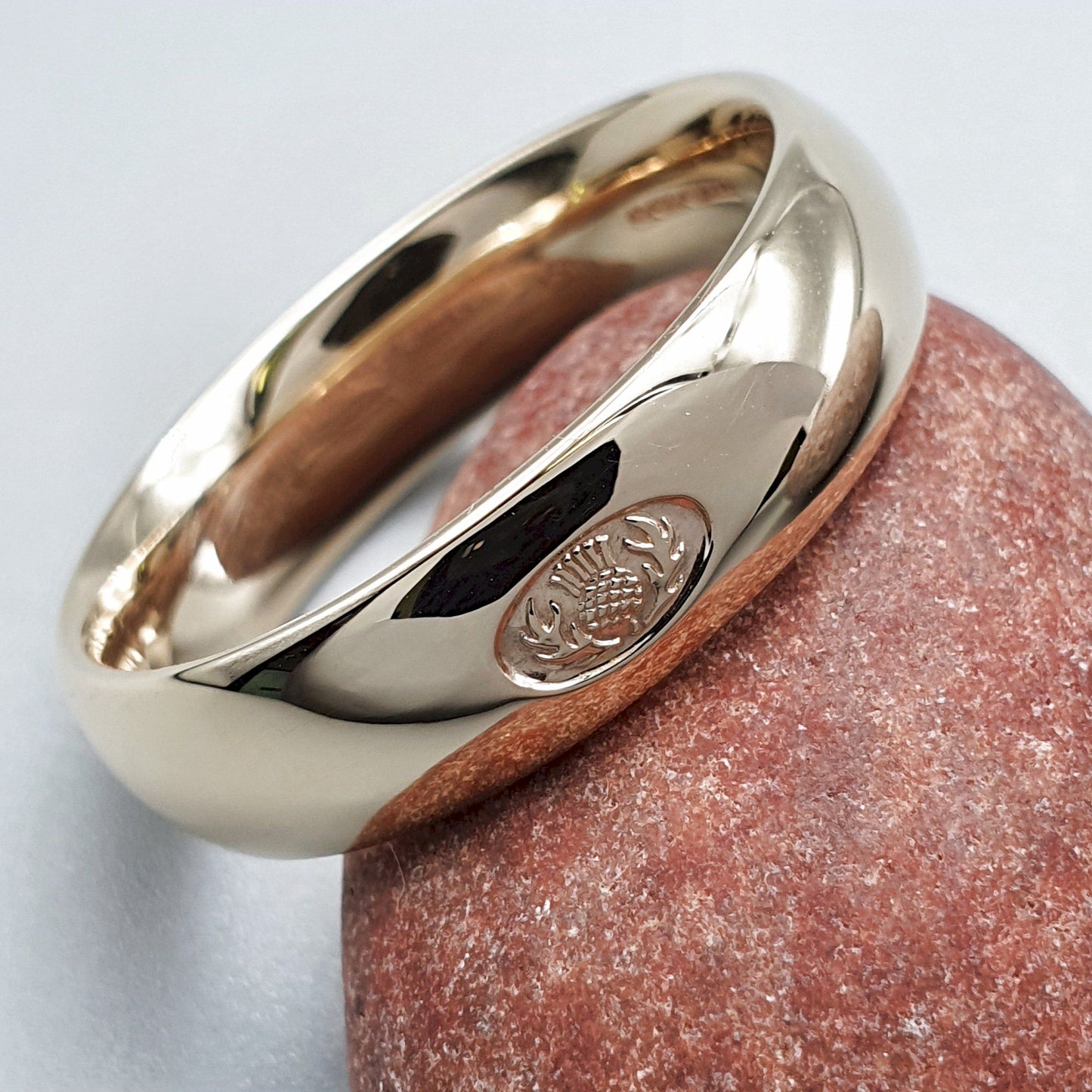 Wedding ring, Scottish yellow gold medium band. - Gretna Green Wedding Rings