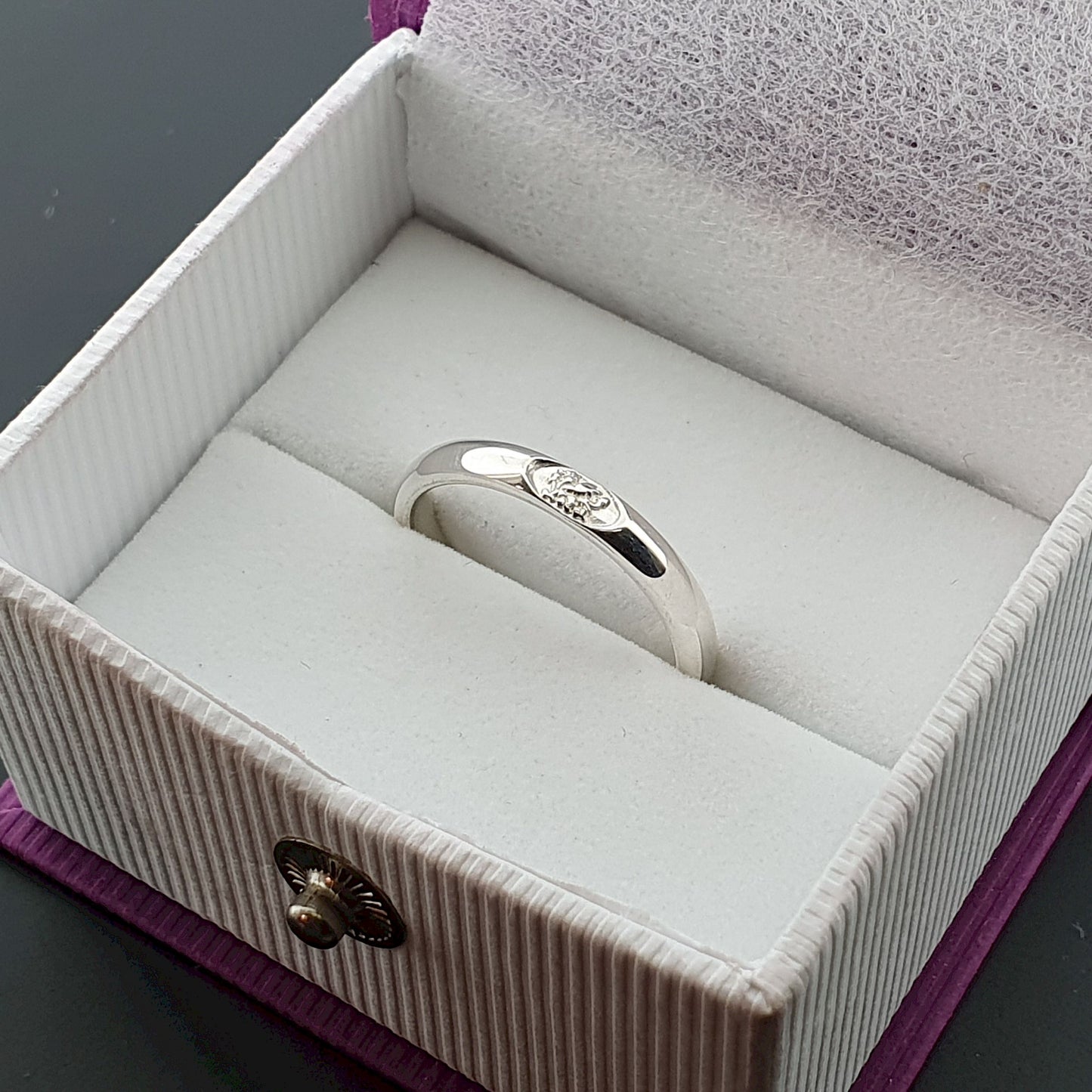 Welsh narrow silver wedding ring - Gretna Green Wedding Rings