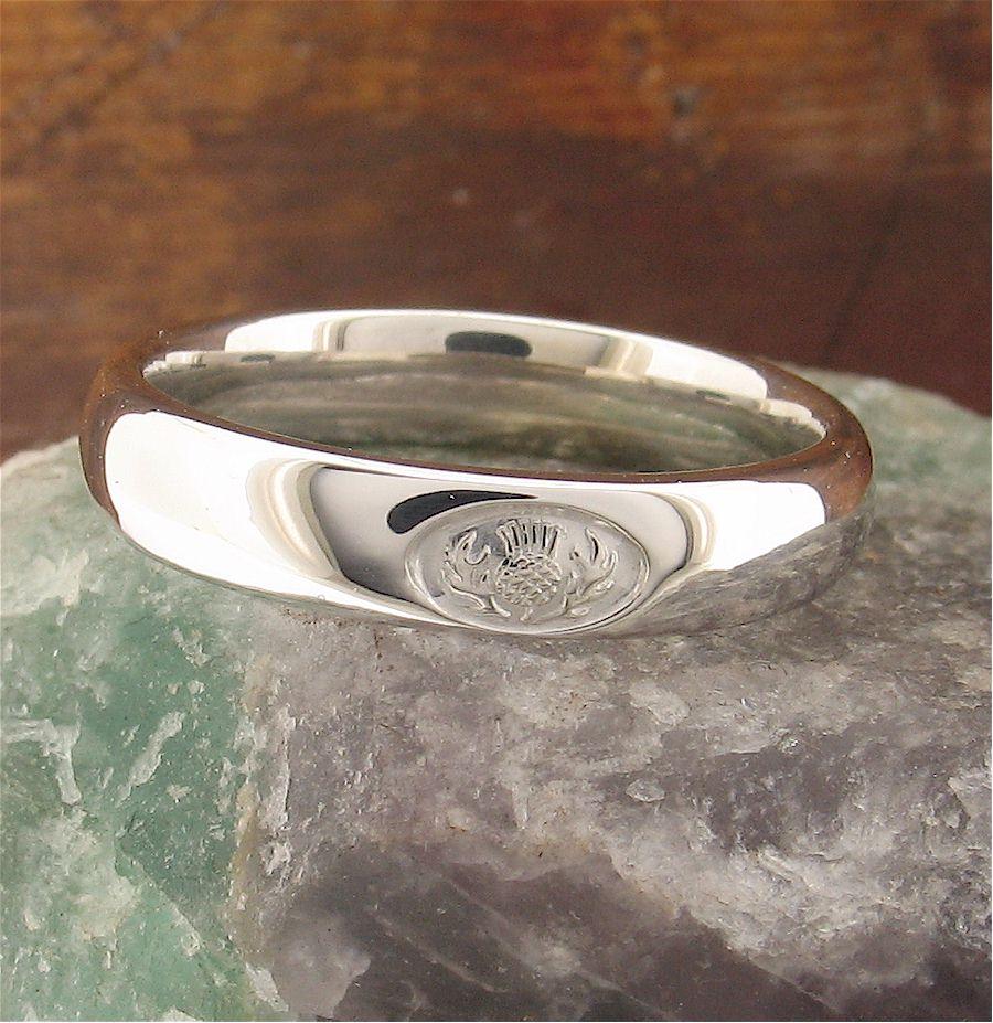Scottish silver wedding ring