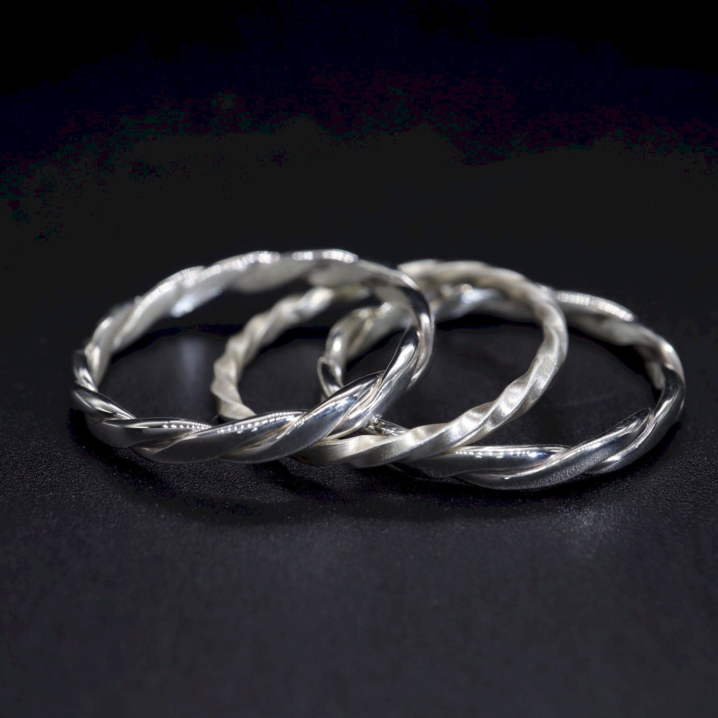 Handfasting Celtic triple Rope wide wedding rings, handmade in silver or gold
