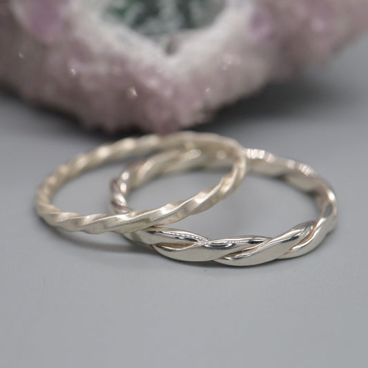 Handfasting Celtic double Rope wide wedding rings, handmade in silver or gold - Gretna Green Wedding Rings