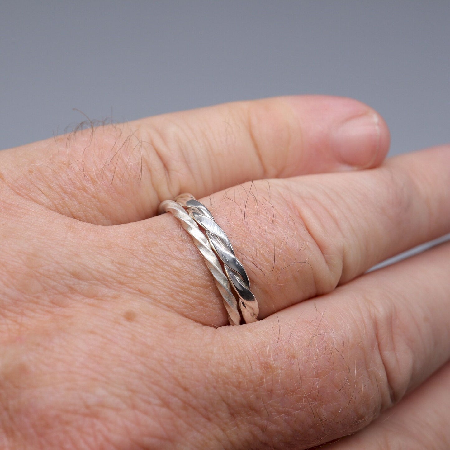 Handfasting Celtic double Rope wide wedding rings, handmade in silver or gold