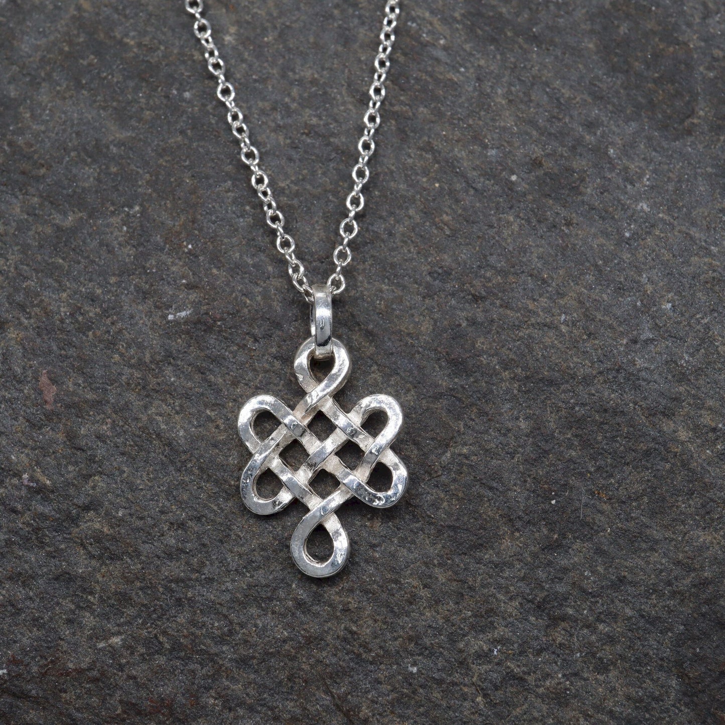 Celtic endless knot pendant with chain - Gretna Green Wedding Rings