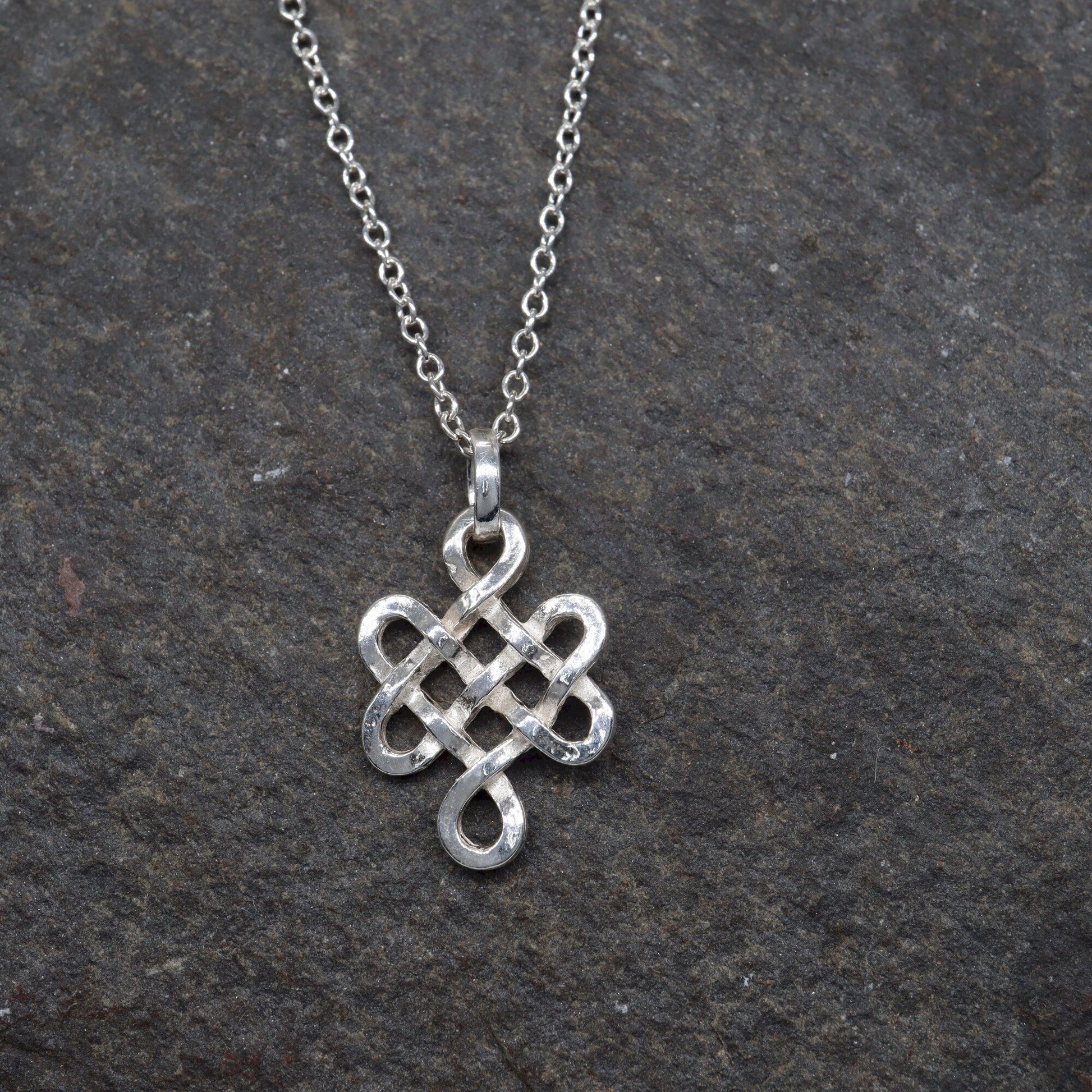 Celtic endless knot pendant with chain - Gretna Green Wedding Rings