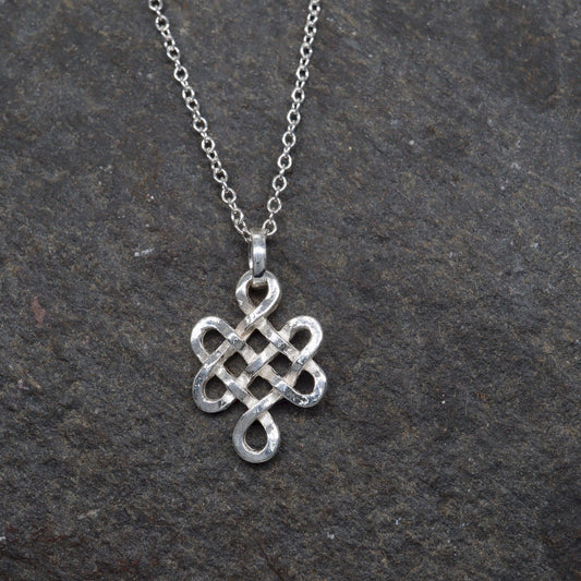 Celtic endless knot pendant with chain - Gretna Green Wedding Rings