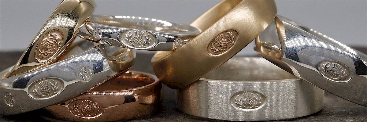 Gretna Green Scottish wedding rings | Handmade unique wedding bands ...