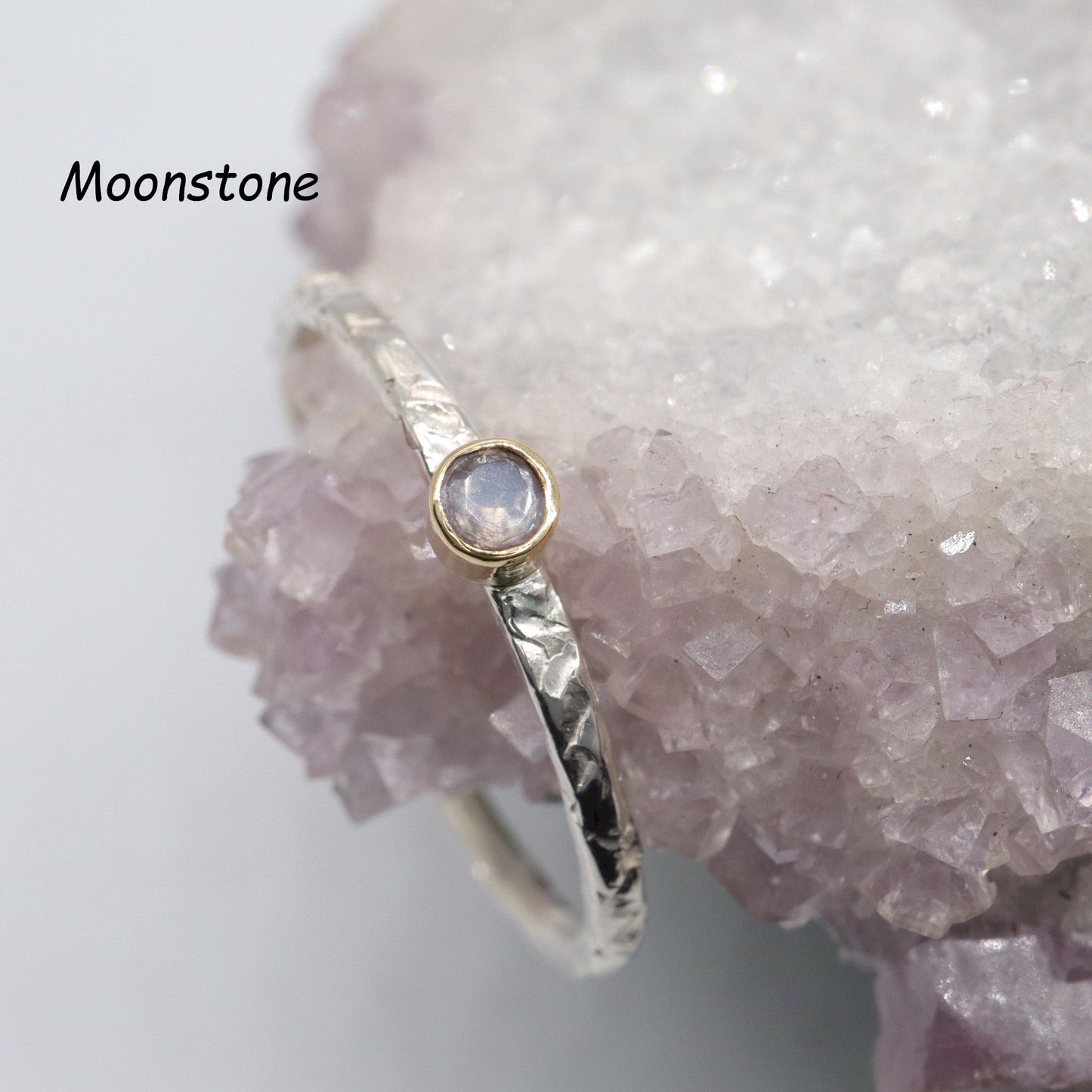 Birthstone stacking rings handmade in 9ct yellow gold and silver. - Gretna Green Wedding Rings