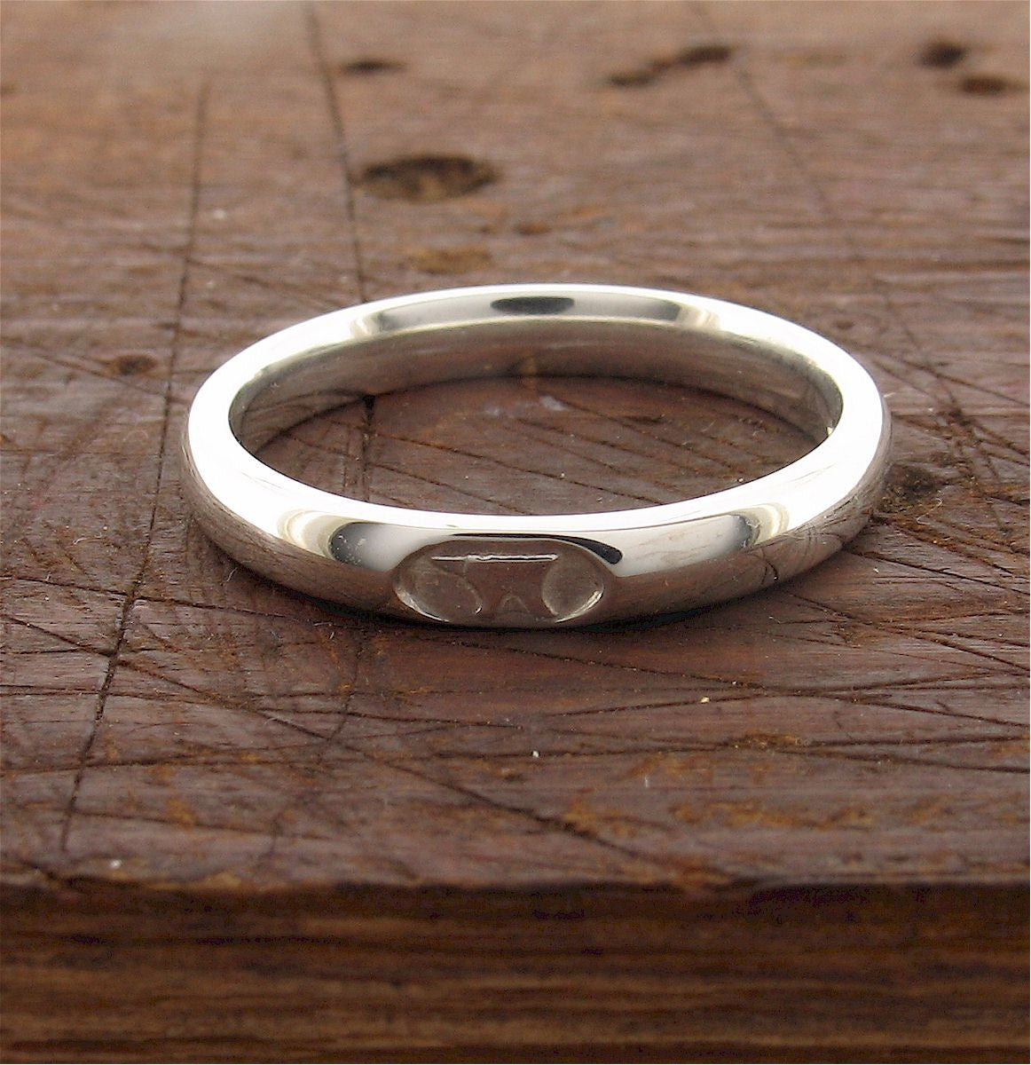 Wedding ring 3mm to 4mm Gretna Green narrow womens white gold court - Gretna Green Wedding Rings