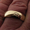 Wedding ring 7mm to 8mm Gretna Green Anvil wide mens yellow gold court - Gretna Green Wedding Rings