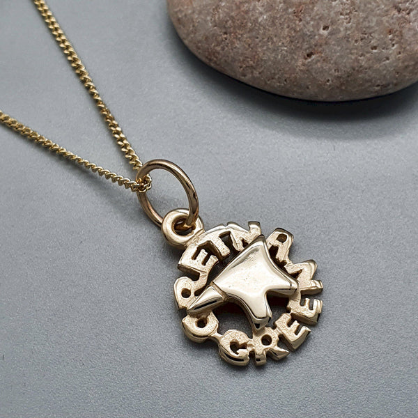 Gretna Green Anvil gold pendant with chain - Gretna Green Wedding Rings