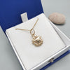 Gretna Green Anvil gold pendant with chain - Gretna Green Wedding Rings
