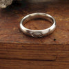 Silver wedding ring 3mm to 4mm Gretna Green Anvil narrow womens court - Gretna Green Wedding Rings