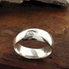 Silver wedding ring 7mm to 8mm Gretna Green mens wide court - Gretna Green Wedding Rings