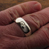 Wedding ring 7mm to 8mm Gretna Green mens wide white gold court - Gretna Green Wedding Rings