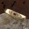 Wedding ring 3mm or 4mm Gretna Anvil narrow womens yellow gold court - Gretna Green Wedding Rings
