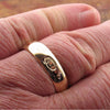 Wedding ring 5mm to 6mm Gretna Green Anvil yellow gold medium court - Gretna Green Wedding Rings