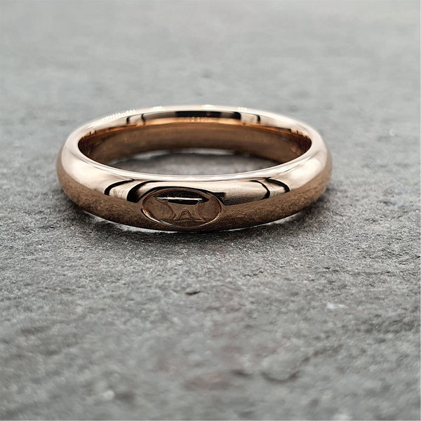 Anvil narrow rose gold wedding ring - Gretna Green Wedding Rings