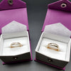 Gretna Green diamond matching gold ring set, 4mm and 6mm - Gretna Green Wedding Rings