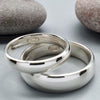 Matching white gold Secret Gretna Green ring set, 4mm and 6mm - Gretna Green Wedding Rings