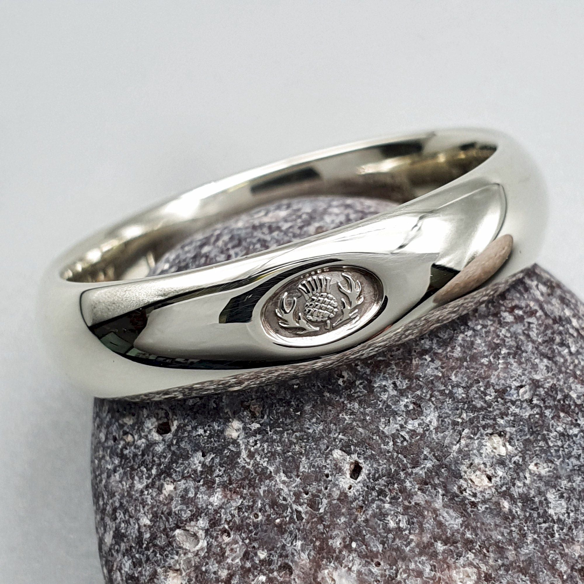 Scottish Thistle handmade wedding rings | Handmade Scottish bands ...