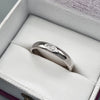 Wedding ring 3mm to 4mm Scottish Thistle white gold narrow band. - Gretna Green Wedding Rings