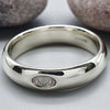 Wedding ring 5mm to 6mm Scottish Thistle white gold medium band. - Gretna Green Wedding Rings