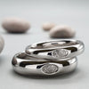 Scottish matching silver ring set, 4mm and 6mm - Gretna Green Wedding Rings