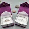 Scottish diamond white gold his and her ring set - Gretna Green Wedding Rings