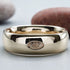 Wedding ring 7mm to 8mm Scottish Thistle yellow gold wide mens band. - Gretna Green Wedding Rings