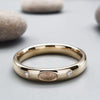 Scottish Thistle diamond set yellow gold narrow band. - Gretna Green Wedding Rings