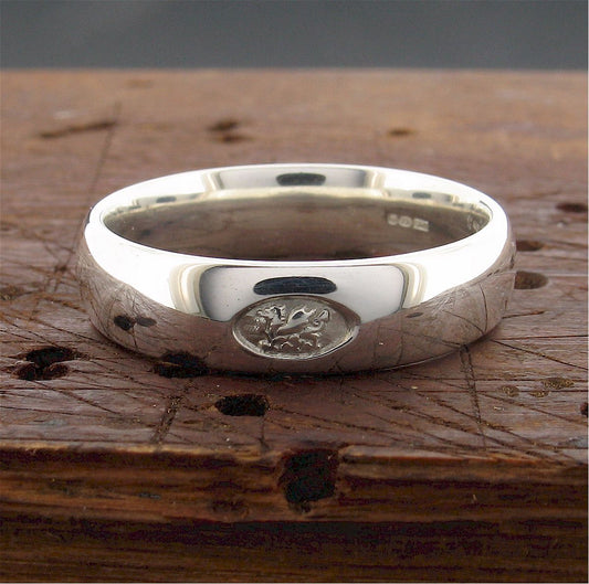 Welsh wide silver wedding ring - Gretna Green Wedding Rings