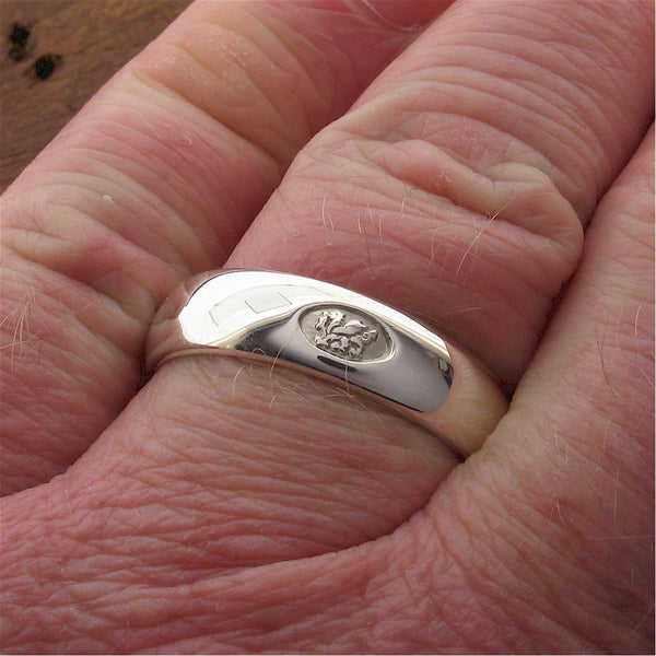 Welsh wide white gold wedding ring - Gretna Green Wedding Rings